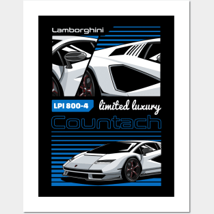 Iconic Countach Car Posters and Art